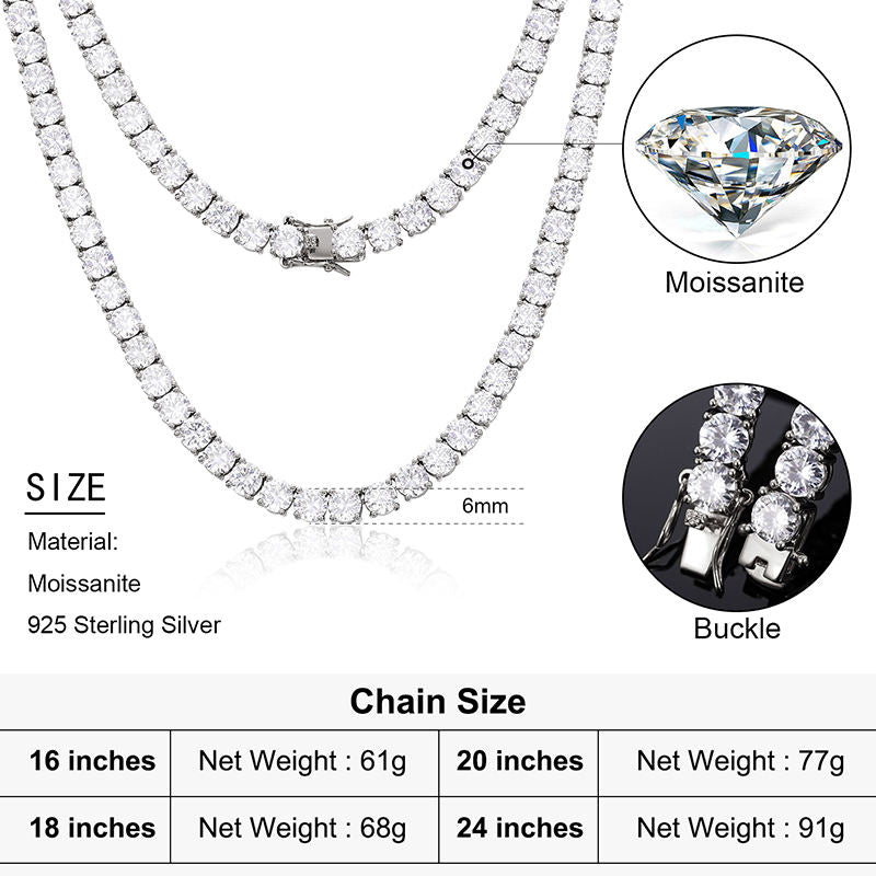 moissanite cuban link chain