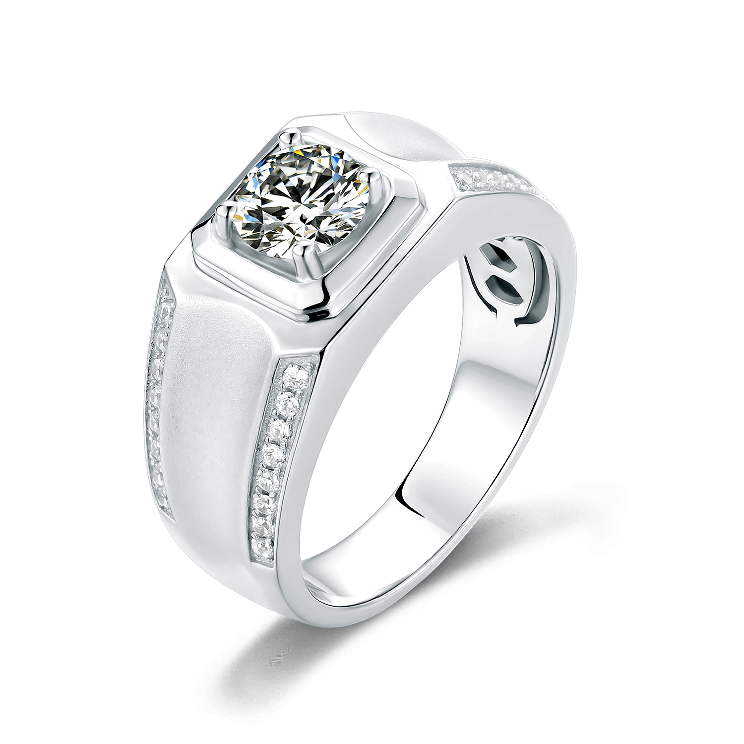 moissanite diamond engagement ring