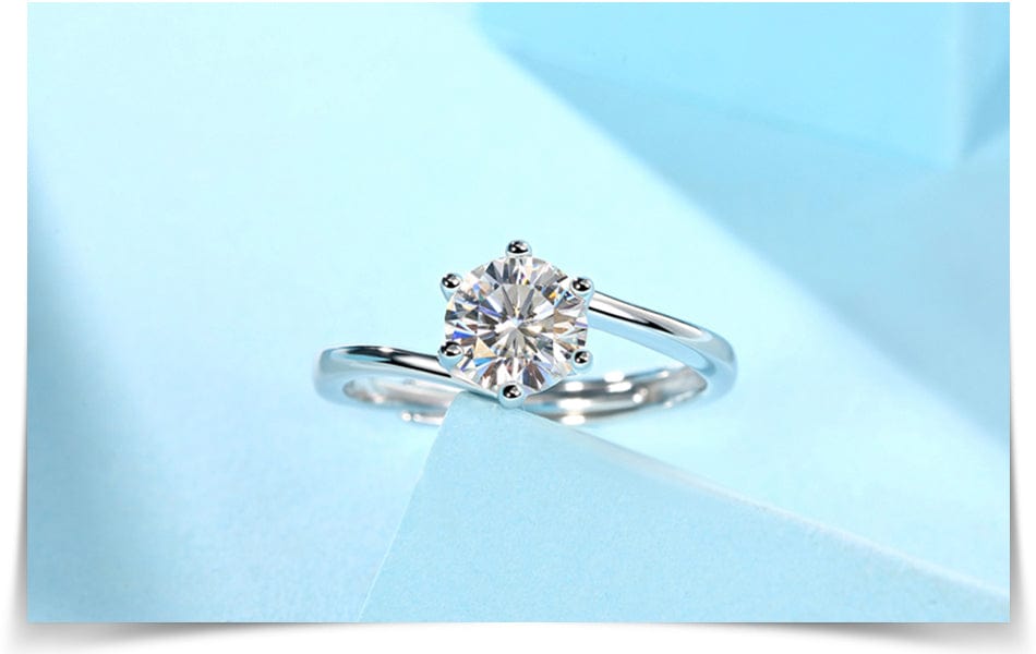 moissanite diamond engagement ring