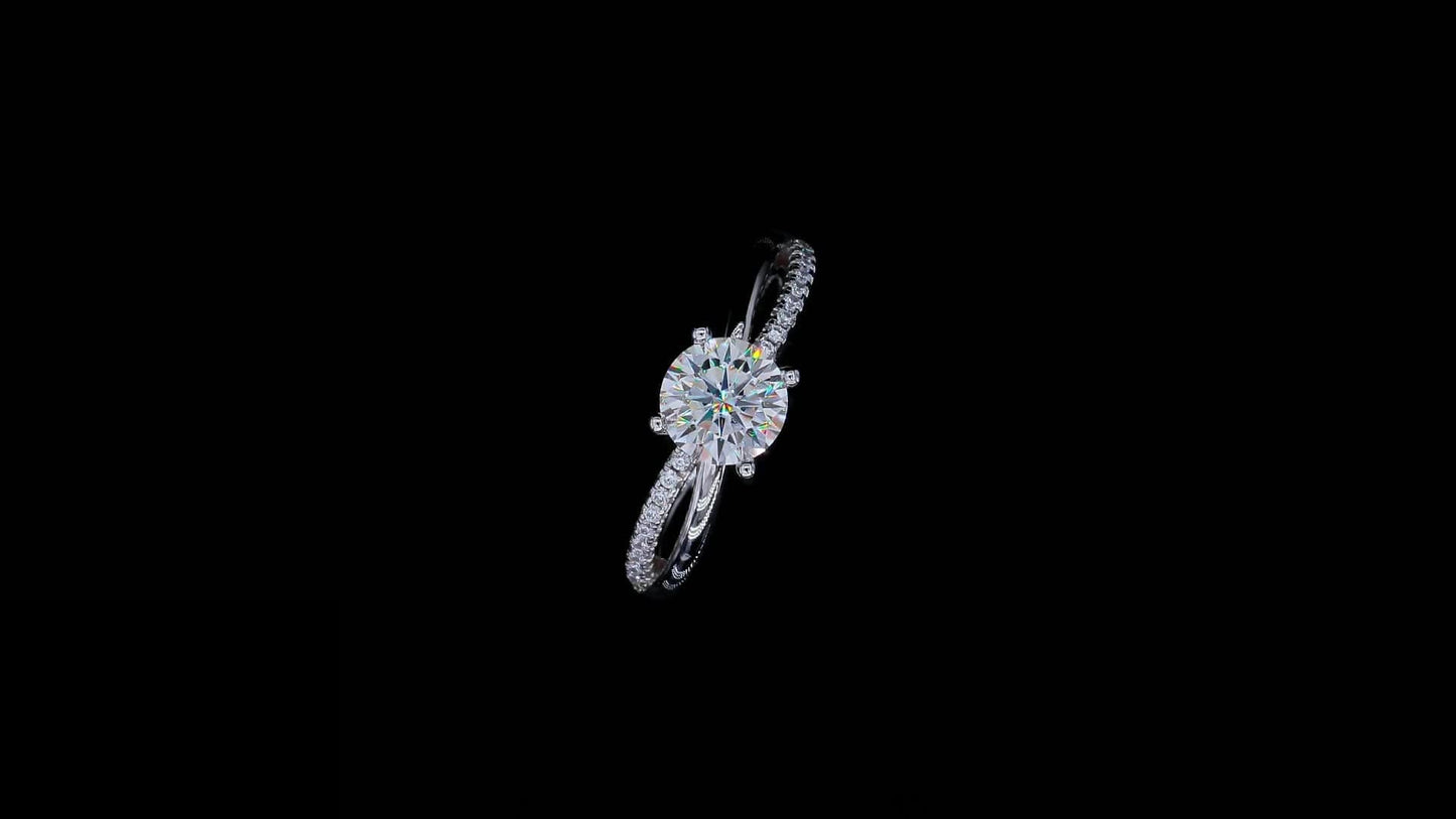 moissanite diamond engagment ring