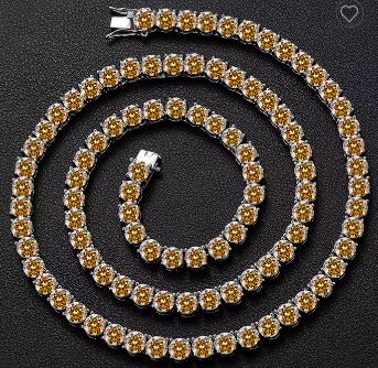 moissanite cuban link chain